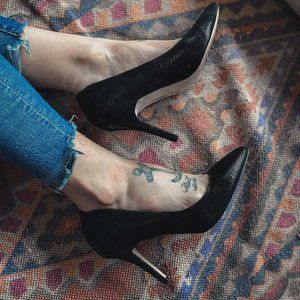 Sam Edelman textured, black heels